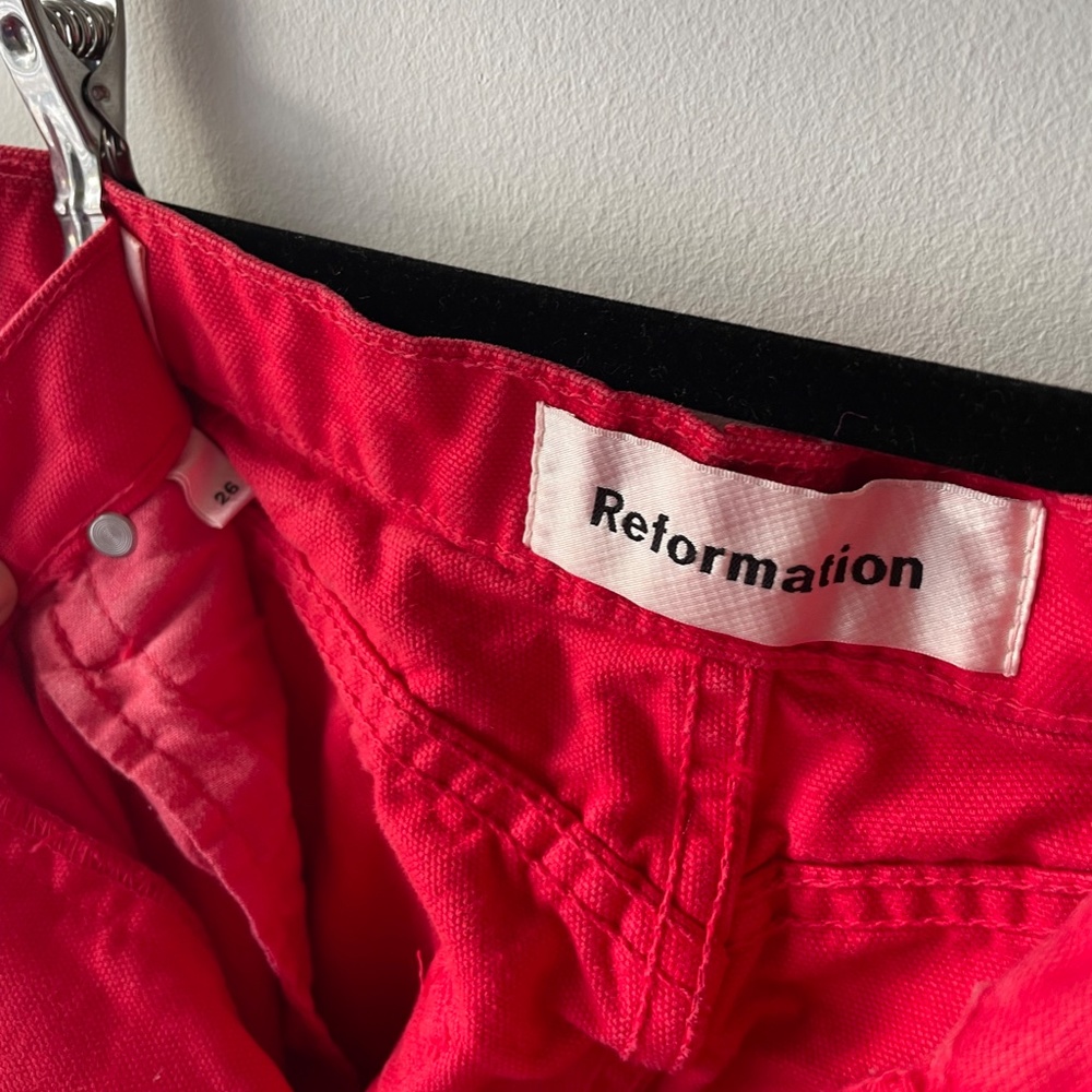 Reformation red chevy pant - Picture 4 of 5